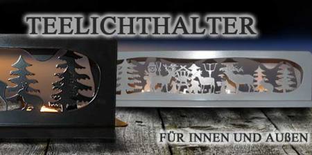 Lichterspiel aus Aluminium in hellgrau