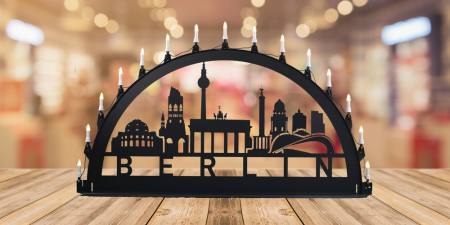 Schwibbogen Motiv Berlin aus Metall für Außen