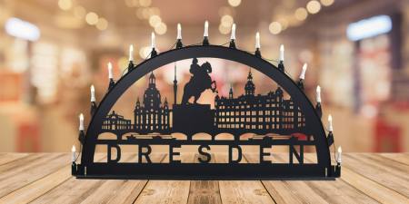 Schwibbogen Motiv Dresden aus Metall für Außen